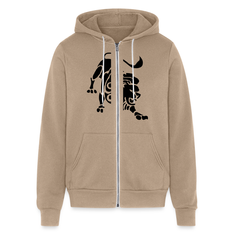 Roaring Lion Unisex Full Zip Hoodie - tan