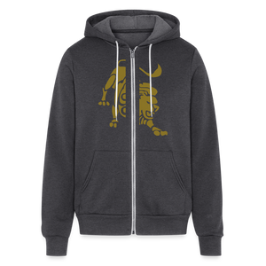 Gold Roaring Lion Unisex Hoodie - charcoal grey