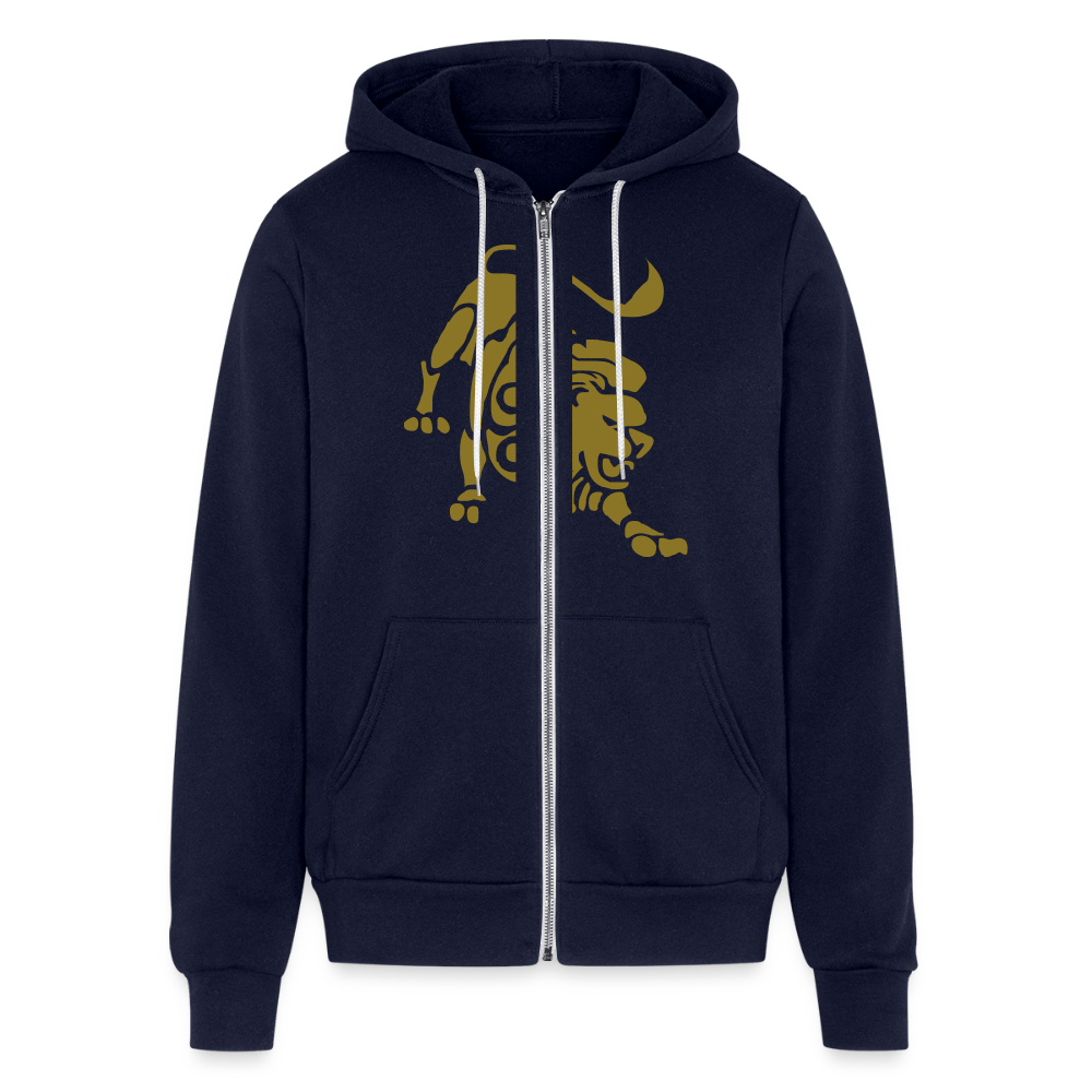 Gold Roaring Lion Unisex Hoodie - navy