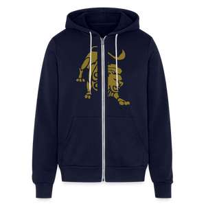 Gold Roaring Lion Unisex Hoodie - navy