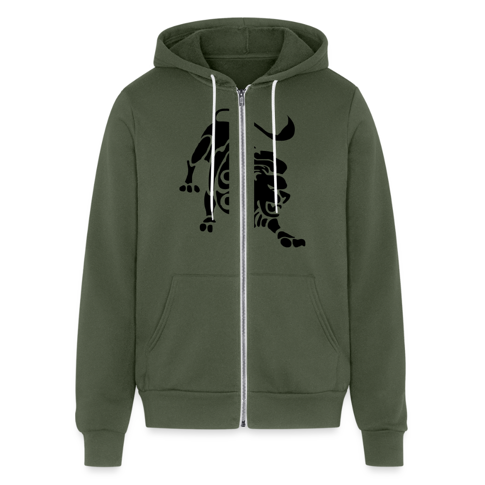 Roaring Lion Unisex Full Zip Hoodie - military green