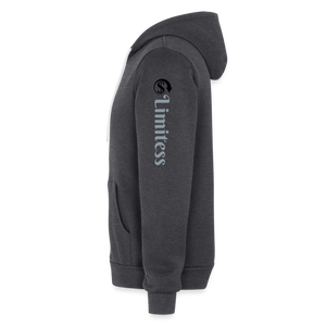 Roaring Lion Unisex Full Zip Hoodie - charcoal grey