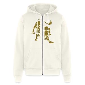 Gold Roaring Lion Unisex Hoodie - vintage white