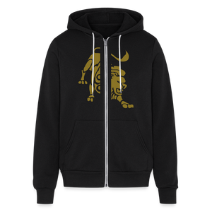 Gold Roaring Lion Unisex Hoodie - black