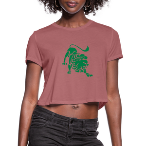 Roaring Lion “Green Lion” Cropped T-Shirt - mauve