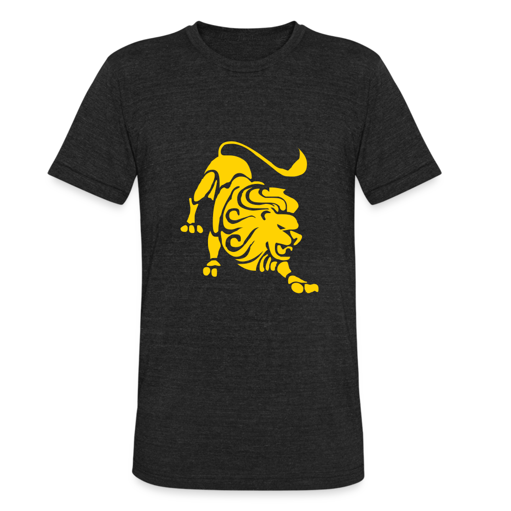 Roaring Lion Yellow Unisex T-Shirt - heather black