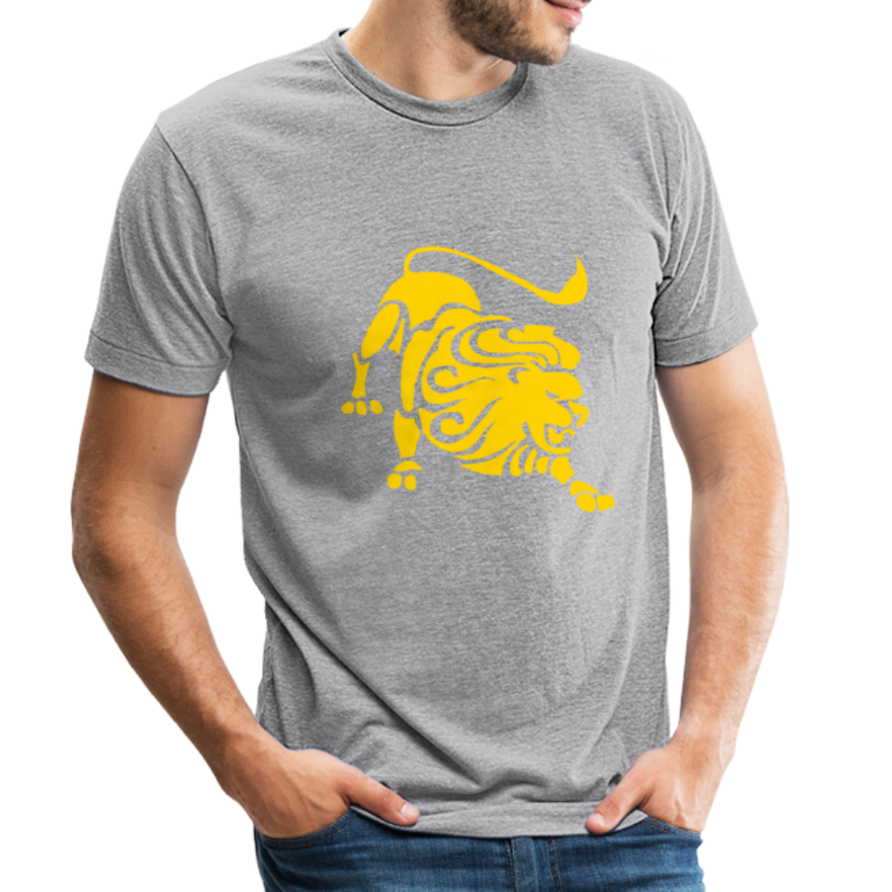 Roaring Lion Yellow Unisex T-Shirt - heather grey