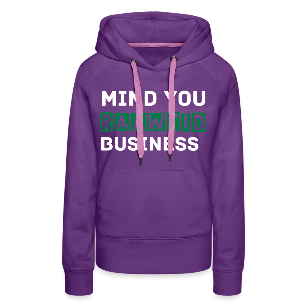 Mind you Raawtid Business Women’s Hoodie Green - purple